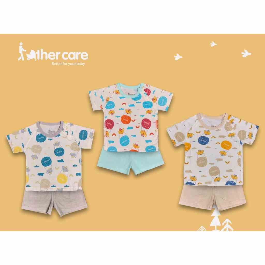 Bộ Quần Áo Trẻ em CT FatherCare Cài Vai Raglan - Họa Tiết Voi Trơn FC725