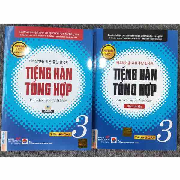 Sách - Trọn Bộ (SGK + SBT) Giáo Trình Tiếng Hàn Tổng Hợp Trung Cấp Tập 3 Bản Màu