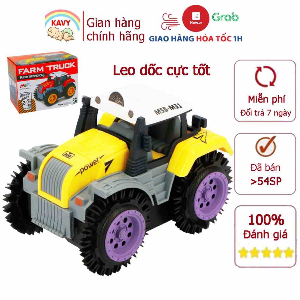 Đồ chơi cho bé xe tải nông trại chạy pin, chạy khỏe, bền và đẹp (màu vàng)- KAVY