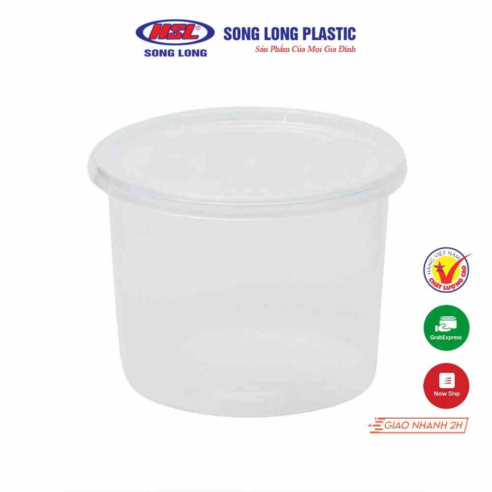 Bộ 10 hộp đựng thực phẩm Song Long Plastic nhựa trong suốt - L-650