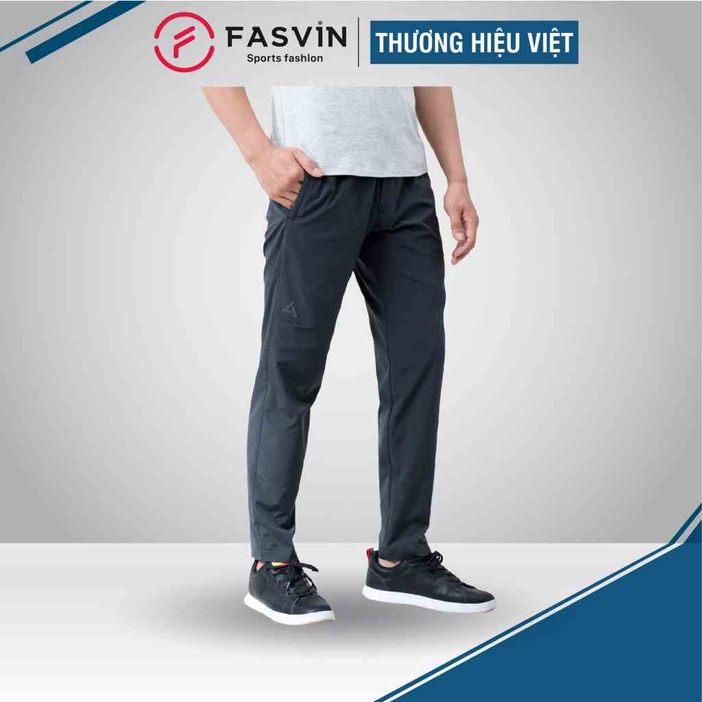 Quần gió thể thao nam Fasvin ống suông 01 lớp vải co giãn cao cấp DC22532.HN