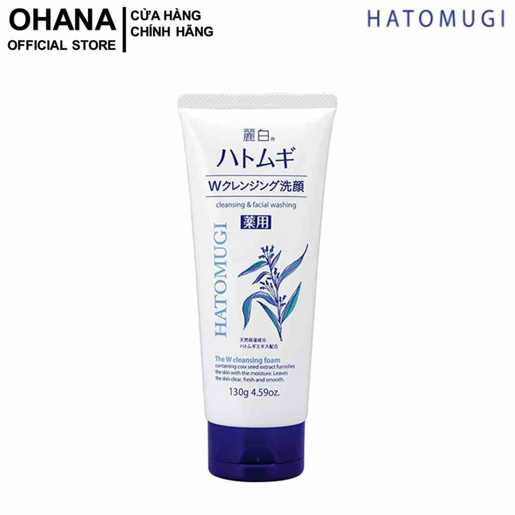 Sữa Rửa Mặt Tẩy Trang Và Làm Sáng Da Reihaku Hatomugi Cleansing Foam 130g