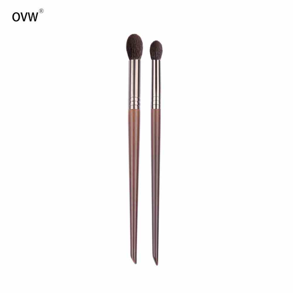 Set 2 cọ tán bóng mắt Ovw XQ0711 bằng lông dê chuyên nghiệp