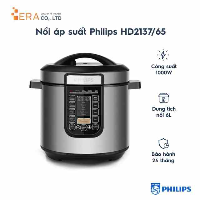 [Mã BMLT100 giảm đến 100K đơn 499K] Nồi áp suất Philips HD2137