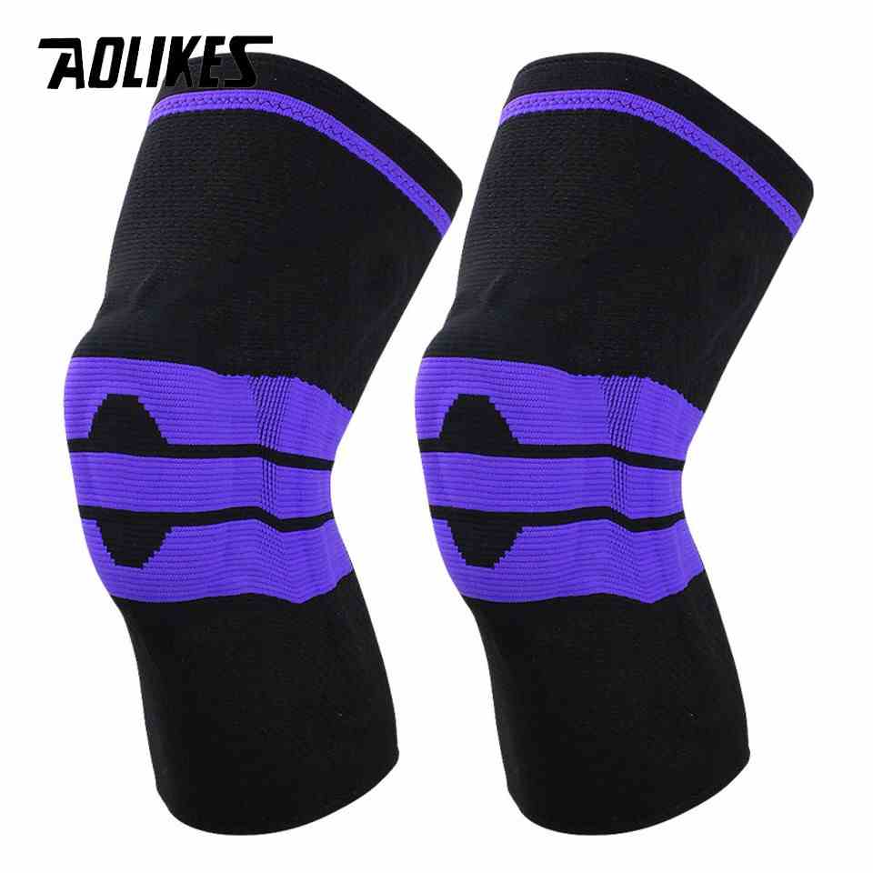 Bộ 2 đai trợ lực khớp gối AOLIKES A-7721 hỗ trợ dây chằng với thanh cacbon đàn hồi sport knee protector