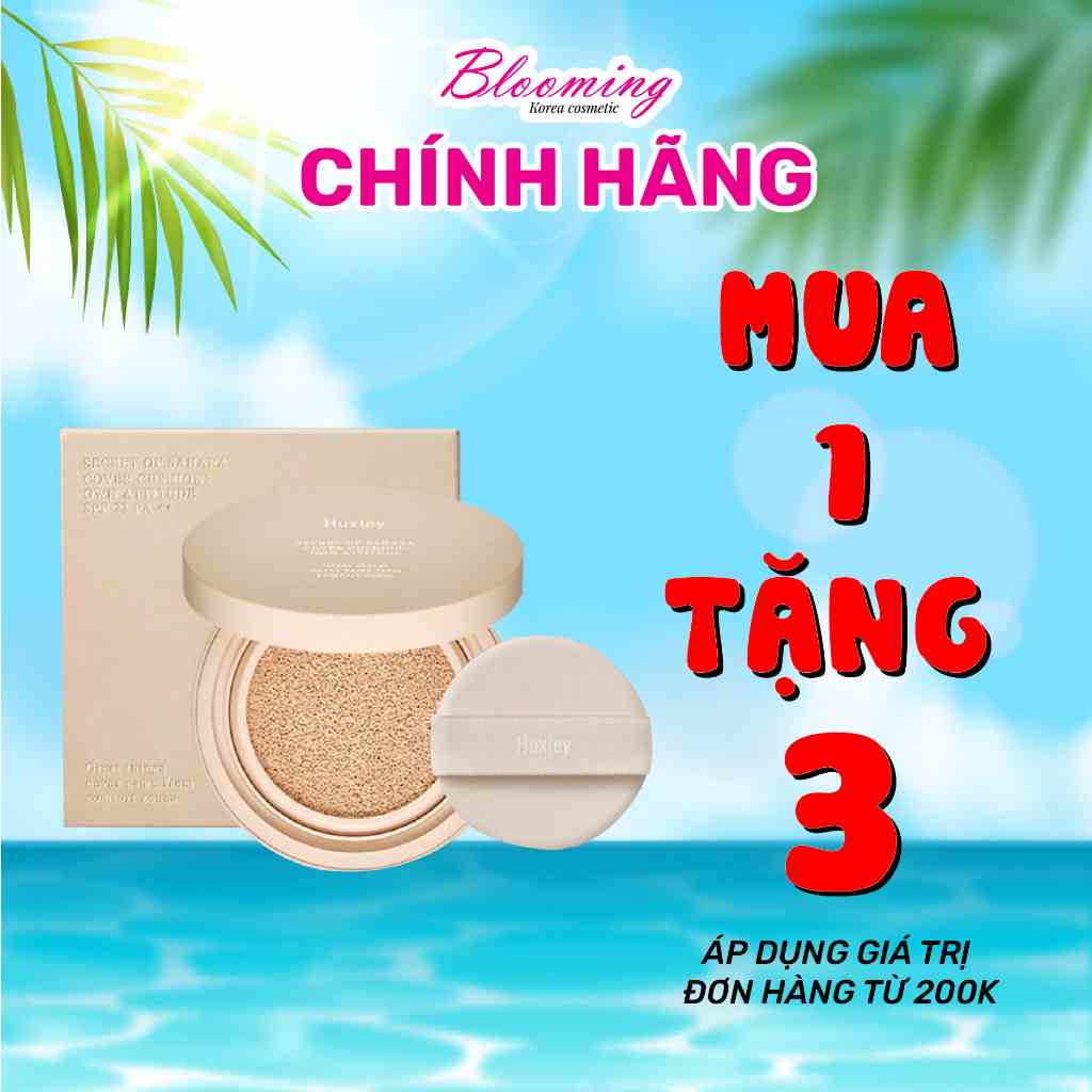 Phấn nước mịn lì mờ khuyết điểm Huxley Cover Cushion Own Attitude 12g SPF23/PA++/Giữ bền màu suốt 6-8 tiếng