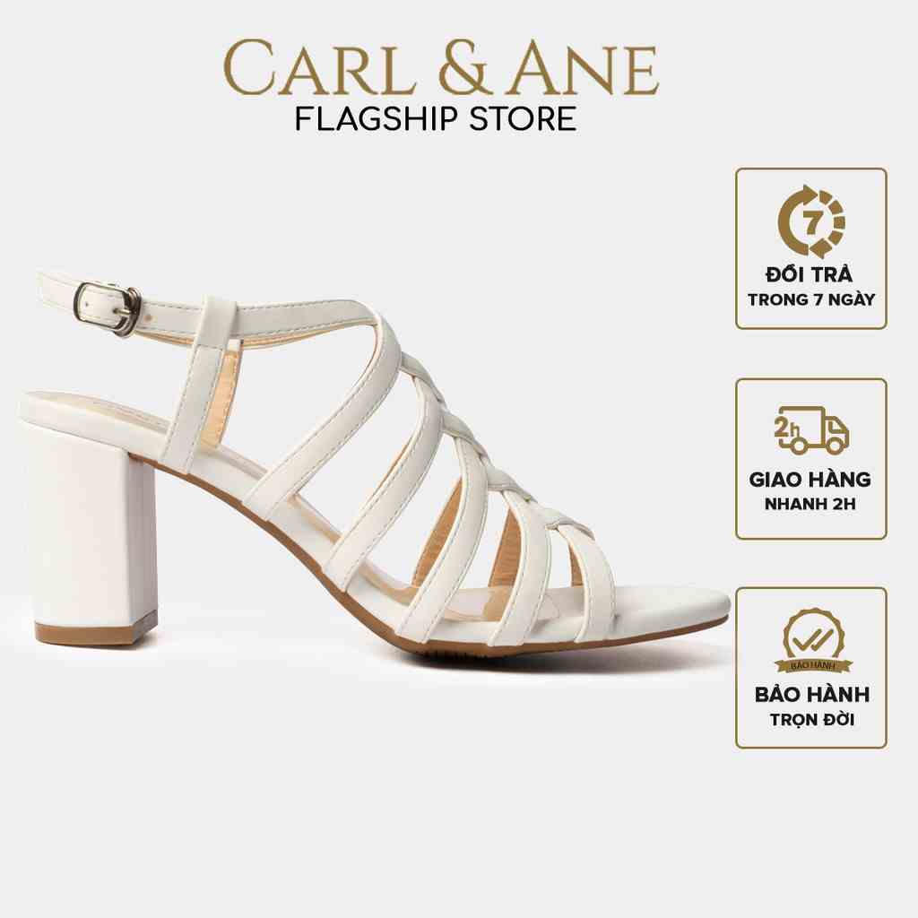 [Mã BMLTB35 giảm đến 35K đơn 99K] Carl & Ane - Sandal cao gót nữ kiểu dáng chiến binh thời trang màu trắng _ CS001