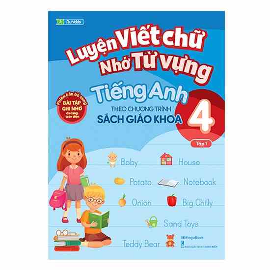 Sách Luyện viết chữ nhớ từ vựng tiếng Anh theo chương trình Sách giáo khoa Lớp 4 (Tập 1)(Tặng khóa học tiếng anh online)