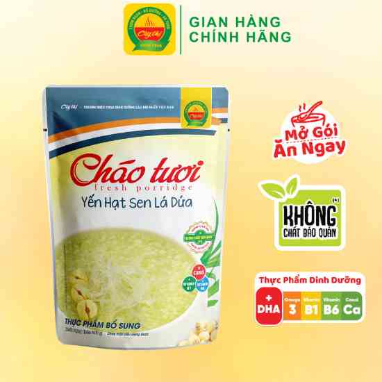 Cháo tươi Yến Hạt Sen Lá Dứa - Cây Thị - Mở gói ăn ngay 260g