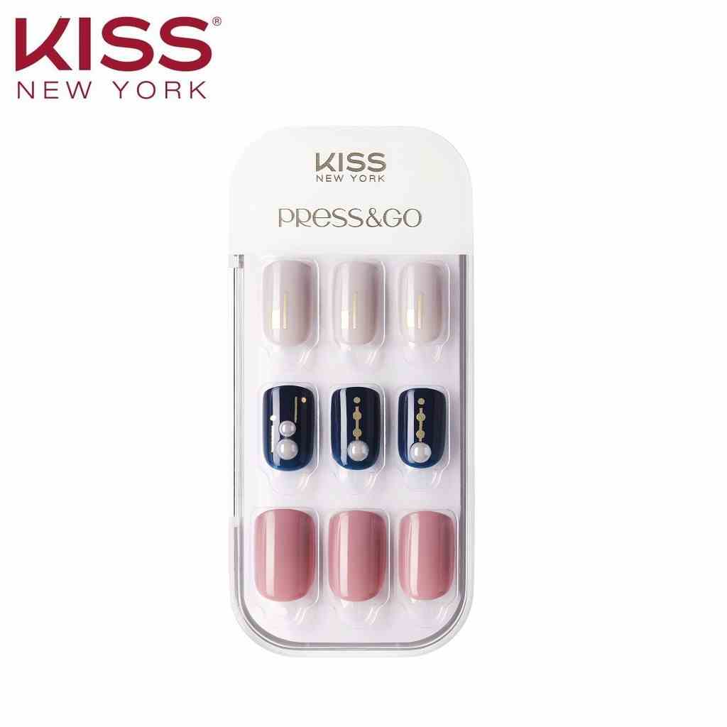 Bộ 30 Móng Tay Gel Tự Dán Press & Go Kiss New York Nail Box - Sapphire Ring (KPNA25KA)