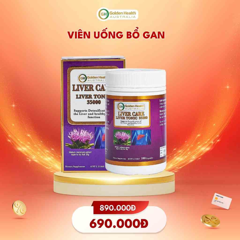 [Mã BMTTC60K giảm đến 60K đơn 50K] [GOLDEN HEALTH] Viên uống bổ gan - Liver Care Liver Tonic 35000mg