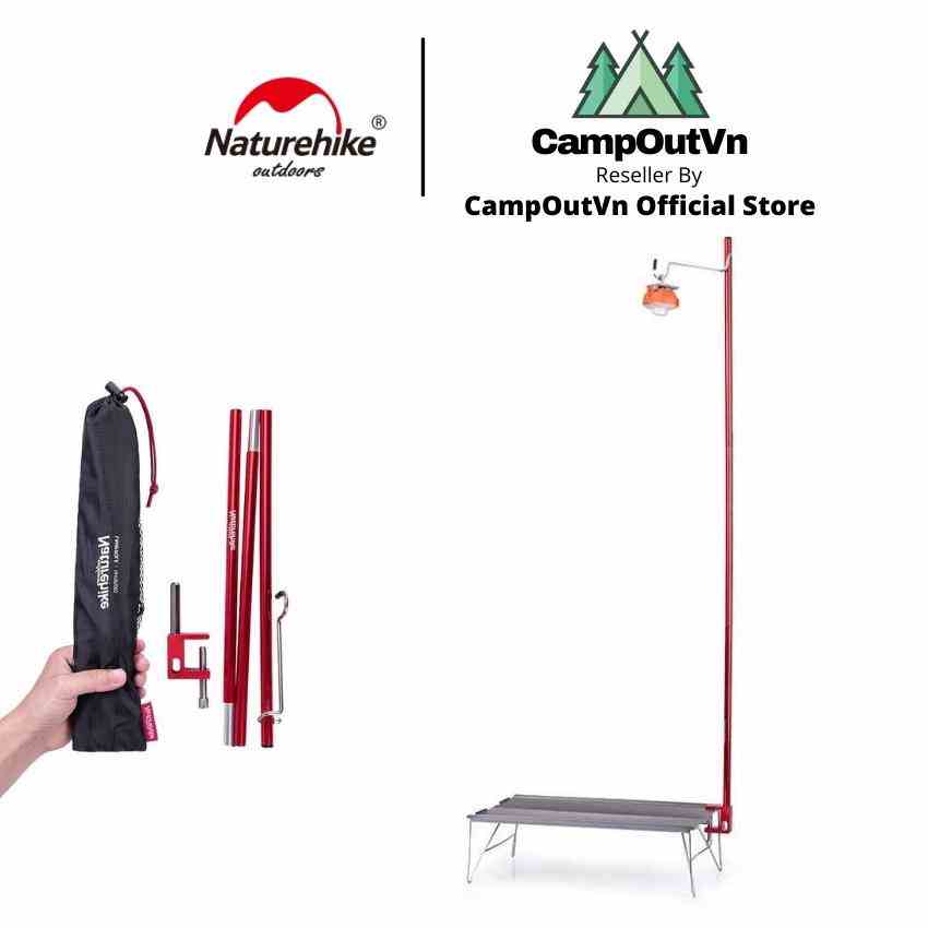 Naturehike đồ cắm trại campoutvn cây treo đèn cắm trại du lịch dã ngoại nhôm xếp A109