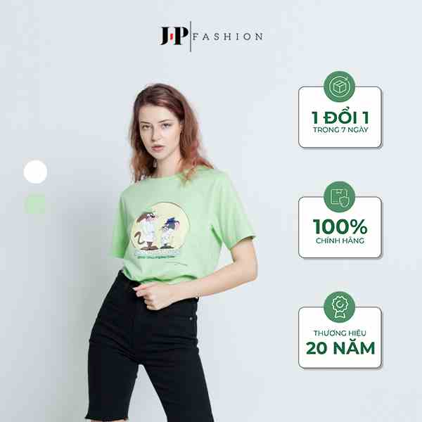 Áo thun cổ tròn in hình ngắn tay J-P Fashion 10206573 ST4