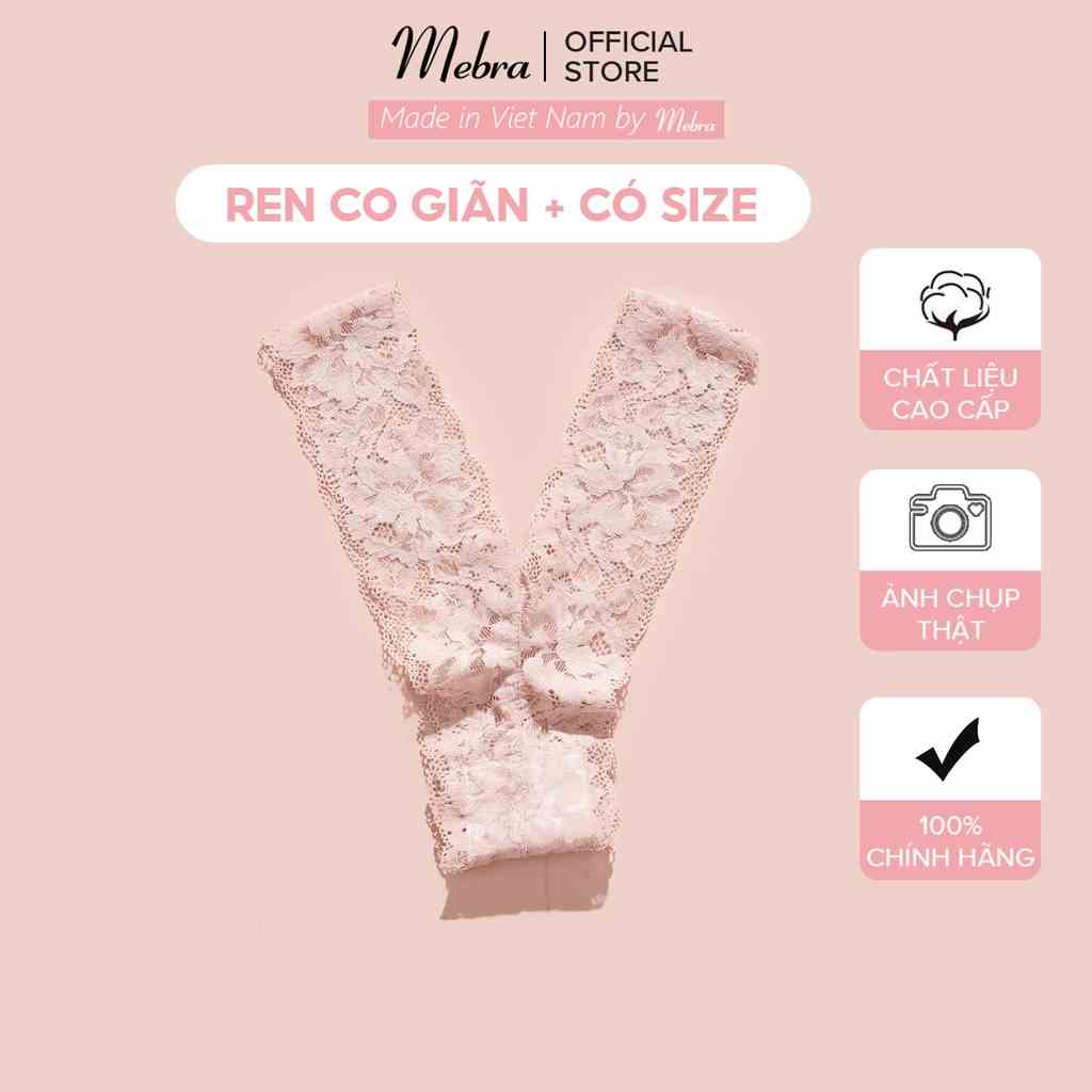 Quần lót ren lọt khe nữ chữ Y ren mềm nude hồng co giãn đáy cotton kháng khuẩn gợi cảm sexy cao cấp có size Mebra A008