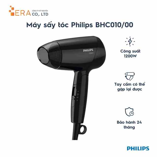 [Mã BMLTA35 giảm đến 35K đơn 99K] Máy sấy tóc Philips BHC010 1200W - Hàng chính hãng