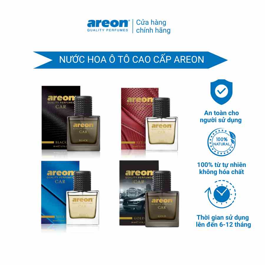 [Nhiều mùi hương] Nước hoa ô tô cao cấp AREON Car Perfume - NHẬP KHẨU BULGARIA (dạng chai xịt - nhiều mùi hương)