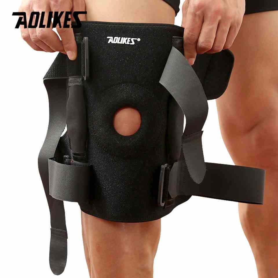 Đai bó bảo vệ khớp gối AOLIKES A-7907 sử dụng thanh hợp kim nhôm trợ lực sport knee protector