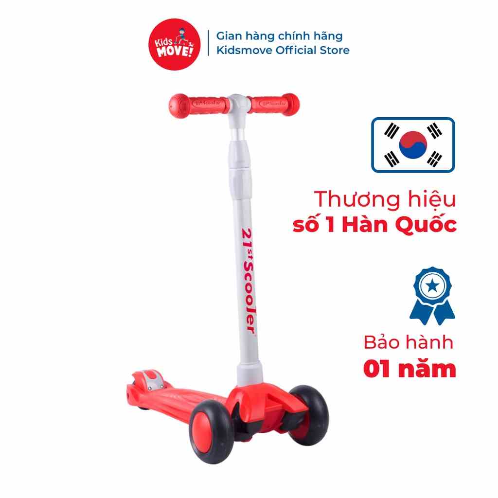 Xe trượt scooter 3 bánh cho bé 21stscooter Candy Pro, có đèn LED, bánh to, siêu nhẹ, chịu tải 80kg, khung nhôm cao cấp