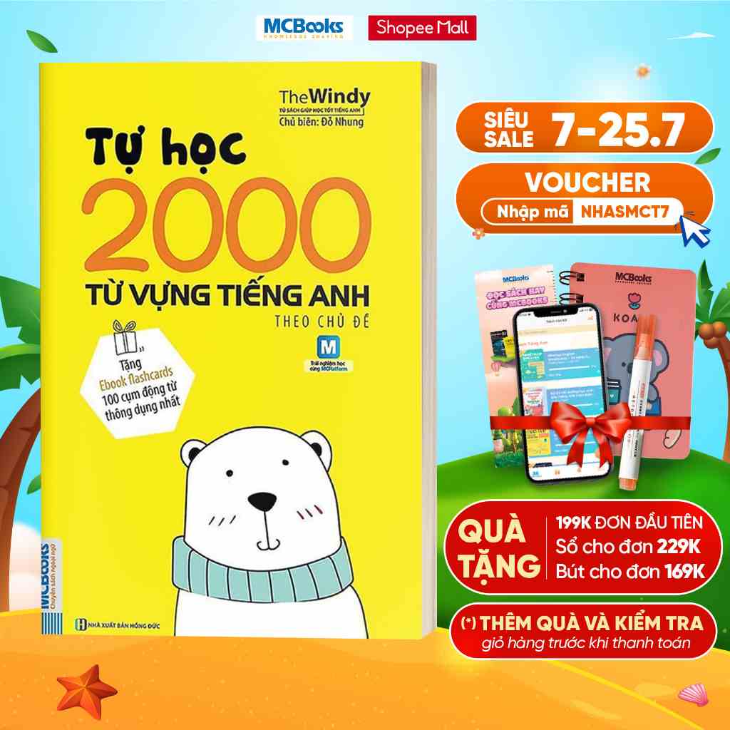 Sách - Tự Học 2000 Từ Vựng Tiếng Anh Theo Chủ Đề Phiên Bản Khổ Nhỏ Dành Cho Người Học Căn Bản - Học Kèm App Online