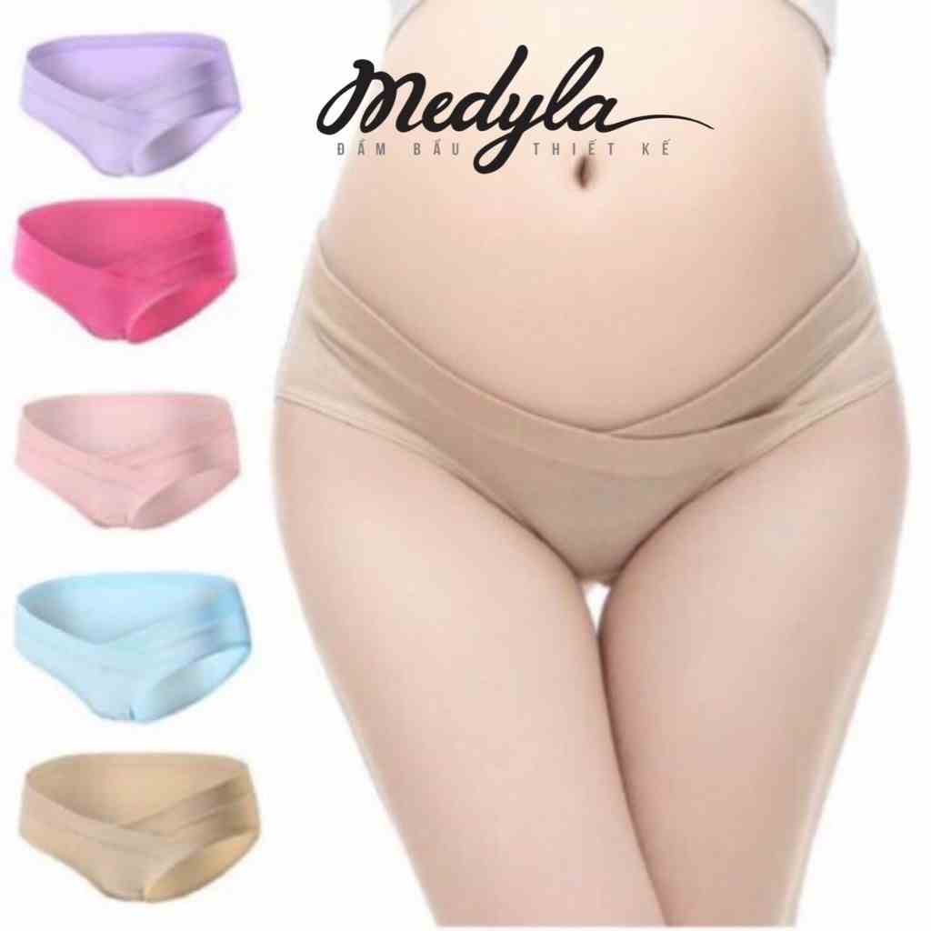 MEDYLA - Quần lót bầu cạp chéo cotton co dãn mỗi quần 1 túi Zip - QLB009