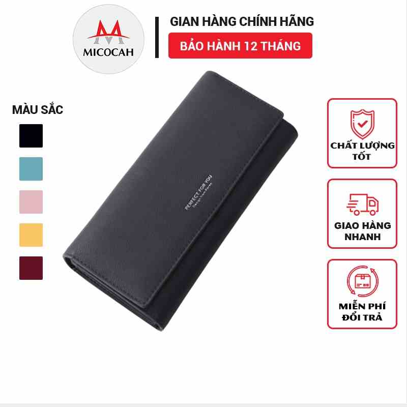 Ví Nữ Dài Cầm Tay Chính Hãng PERFECT FOR YOU Đựng Tiền Chất Da Cao Cấp Cực Đẹp Nhiều Ngăn Giá Rẻ PFY02 - Micocah Mall