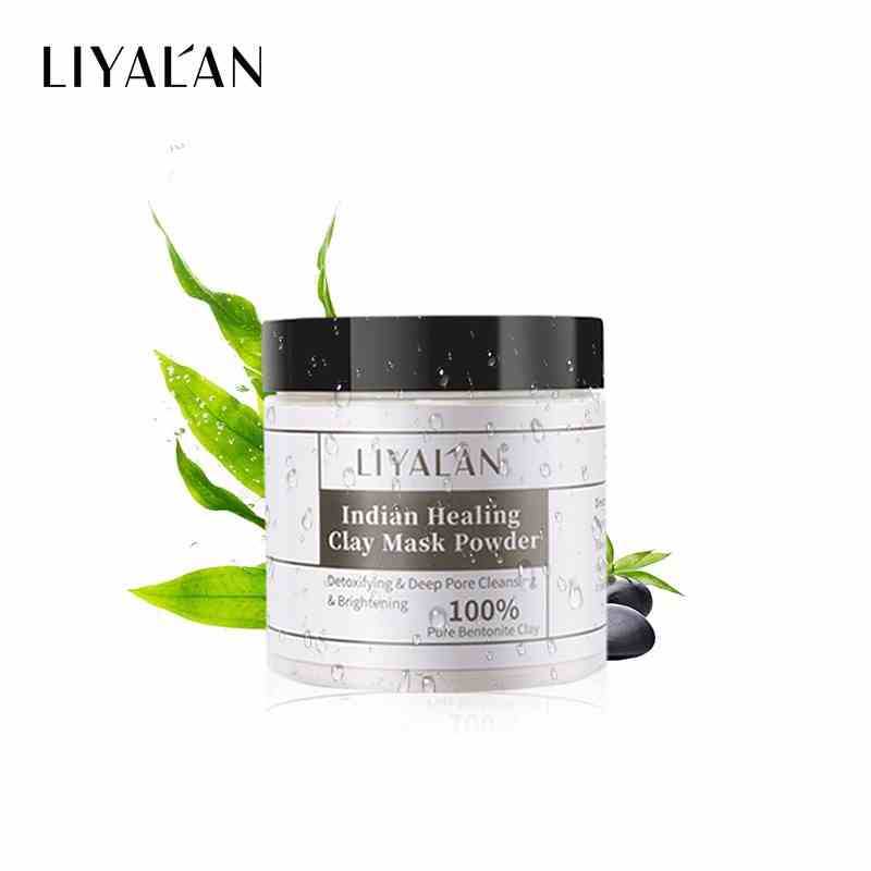 Mặt nạ đất sét LIYALAN Ấn Độ dưỡng ẩm dưỡng trắng thanh lọc da 160g