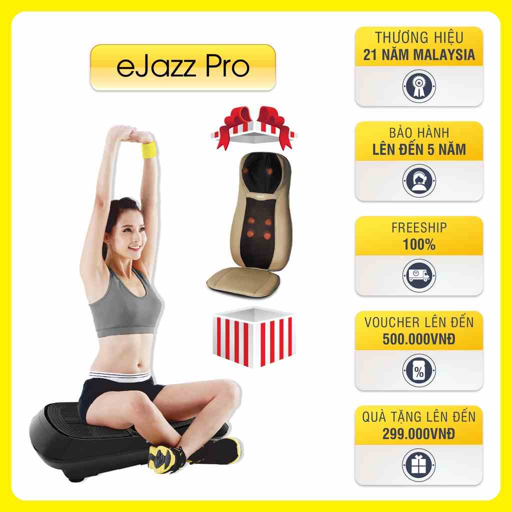 [Mã BMLTA35 giảm đến 35K đơn 99K] Máy Rung Toàn Thân OKIA eJazz Pro + Đệm Massage OKIA eMove Pro KWH922