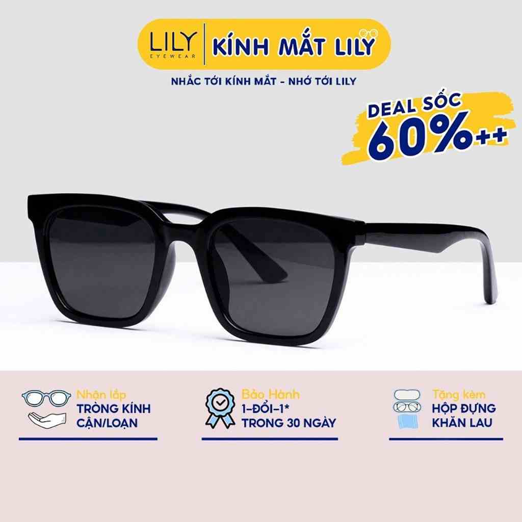 Kính mát nam nữ LILYEYEWEAR mắt vuông chống UV400 nhựa cao cấp thời trang BST Hè Ma23ty