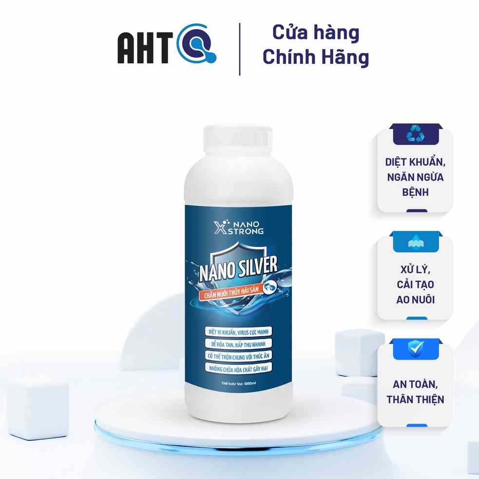 Nano bạc (nano silver) Nano Xstrong - xử lý nấm cho cá cảnh, làm trong nước bể cá, ao nuôi, khử mùi hôi tanh 1000ml