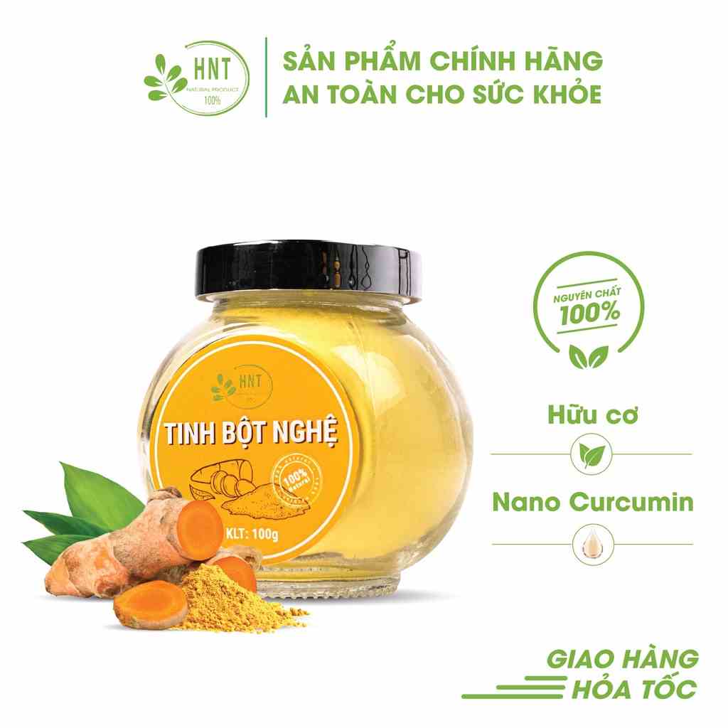 Tinh bột nghệ nguyên chất HNT NATURAL PRODUCT TBN100G