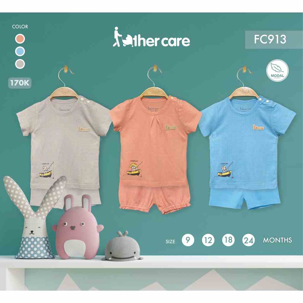 Bộ Quần áo trẻ em FatherCare Cài vai CT - Cáo câu cá FC913