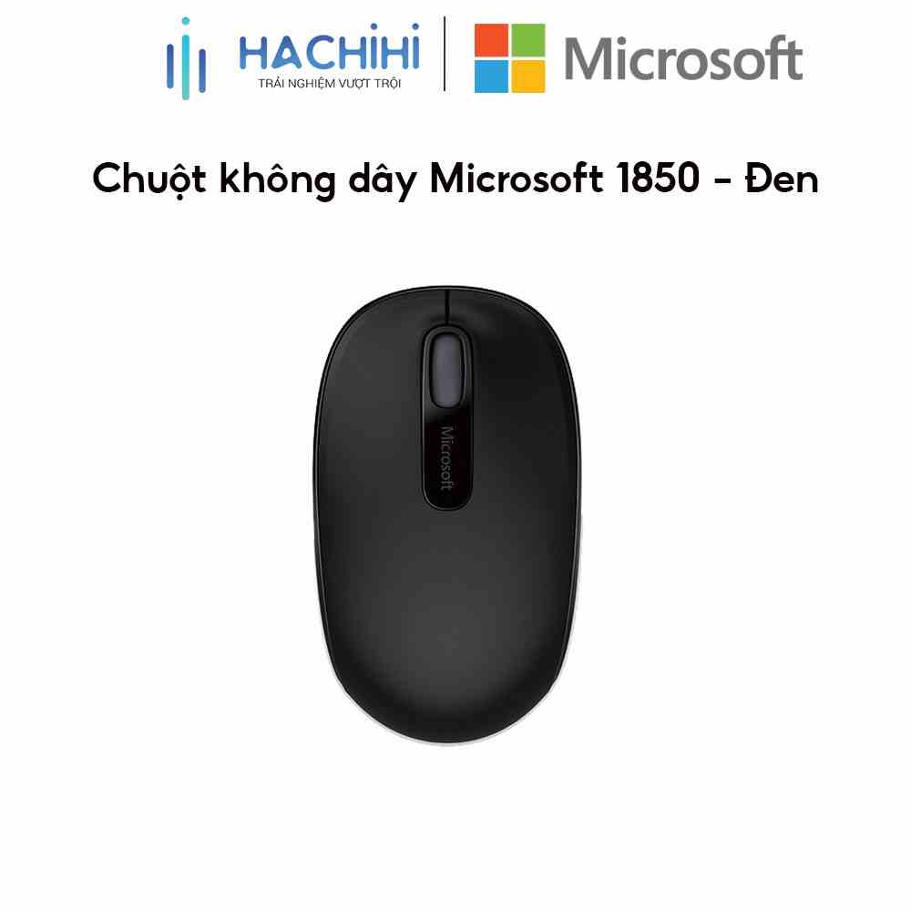 Chuột không dây Microsoft 1850 - Đen