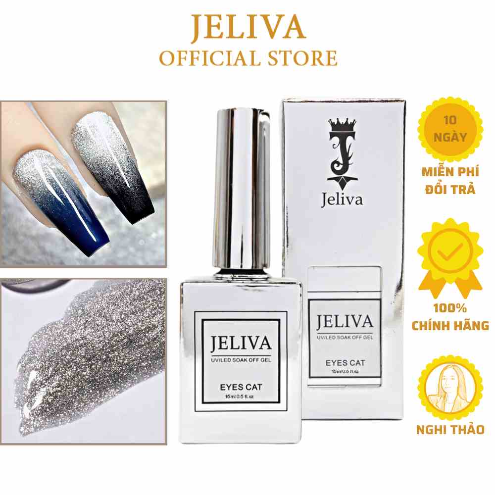 Sơn mắt mèo kim cương bạc JELIVA 15ml