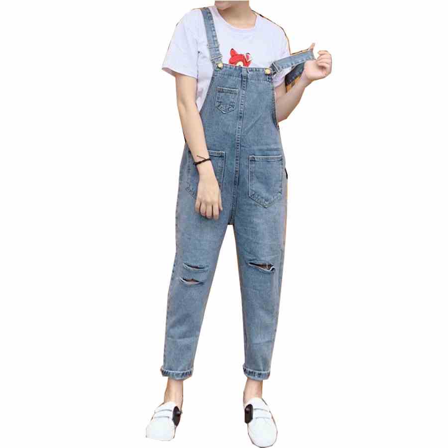 Yếm jean dài nữ JL JohnsonLi – yếm bò ulzzang phong cách hàn quốc LB06