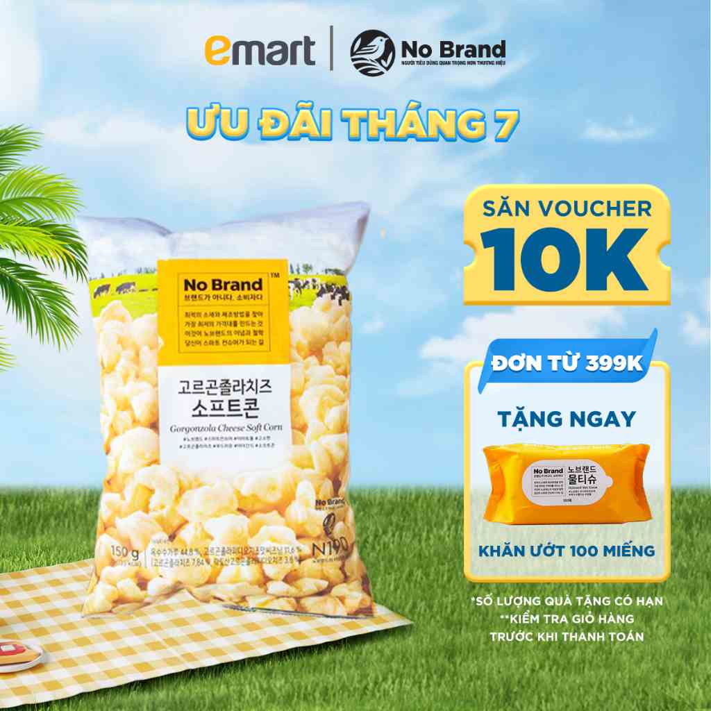 Bánh Snack Bắp Phô Mai Gorgonzola Cheese Soft Corn No Brand 145g - Emart VN