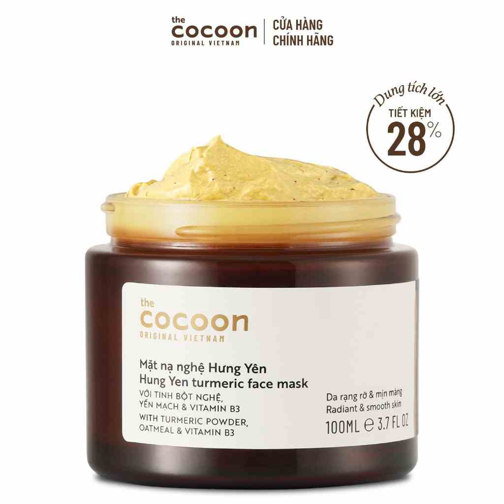 Bigsize - Mặt nạ nghệ Hưng Yên Cocoon giúp da rạng rỡ & mịn màng 100ml