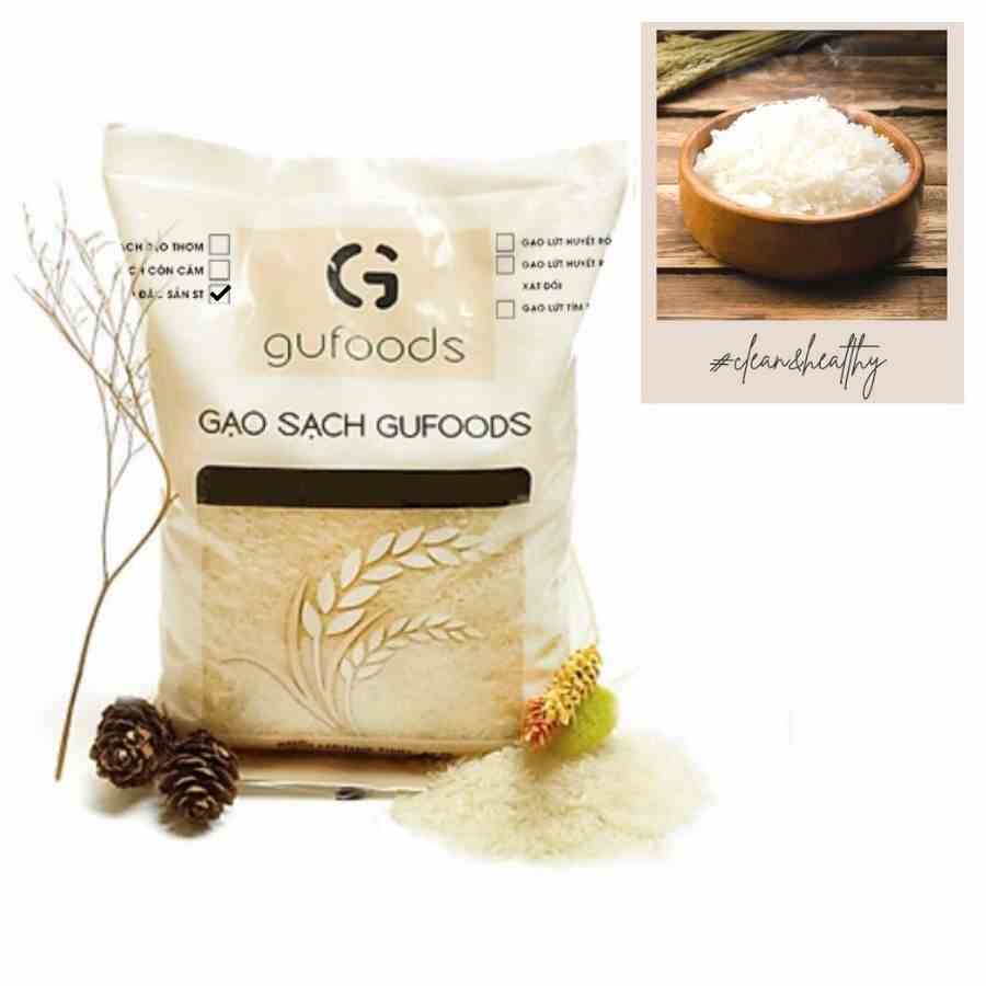 Gạo sạch GUfoods (đài thơm / còn cám / ST / lứt xát dối) (1kg) - Ngon đặc sản, Dẻo, Mềm, Thơm