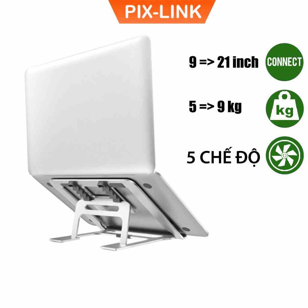 [Mã BMLTB200 giảm đến 100K đơn 499K] Đế tản nhiệt máy tính laptop PIX-LINK 5P bằng hợp kim nhôm, điều chỉnh 5 cấp độ