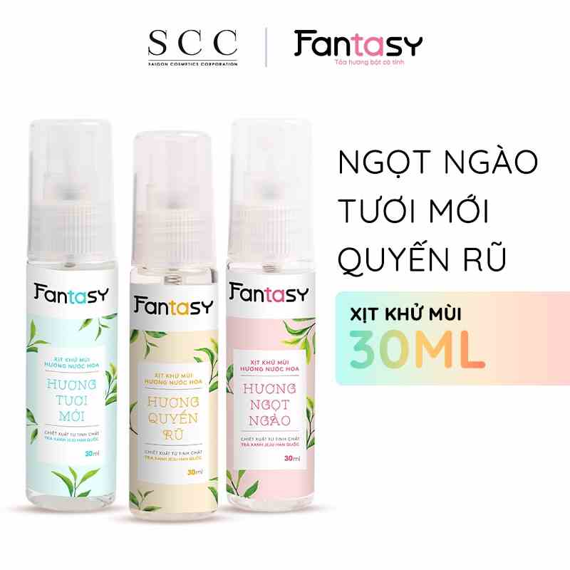 Xịt khử mùi hương nước hoa Fantasy giúp da sáng mịn, mờ thâm 30ml