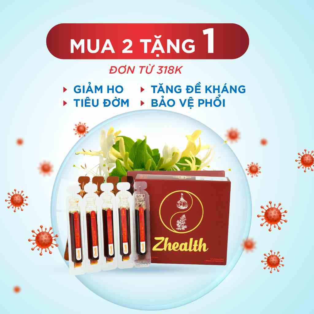 ZHE-Siro Zhealth Zlove- Giảm Ho, Đờm, Đau Rát Họng, Viêm Họng, Viêm Amidan, Viêm Đường Hô Hấp Cấp (Hộp 10 ống)