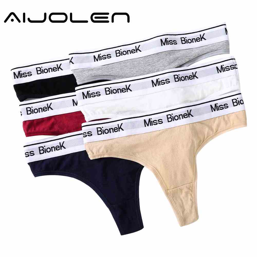 Quần Lót Aijolen Cotton Mềm Mại In Chữ Phong Cách Thể Thao Quyến Rũ Cho Nữ