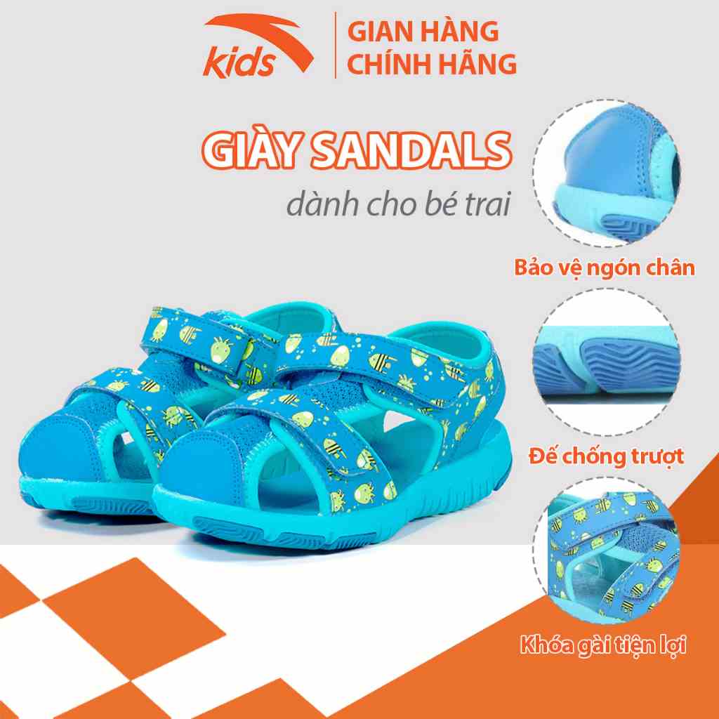 Sandals bít mũi bé trai, bé gái Anta Kids đế chống mài mòn, mặt lưới thoáng khí W31729945