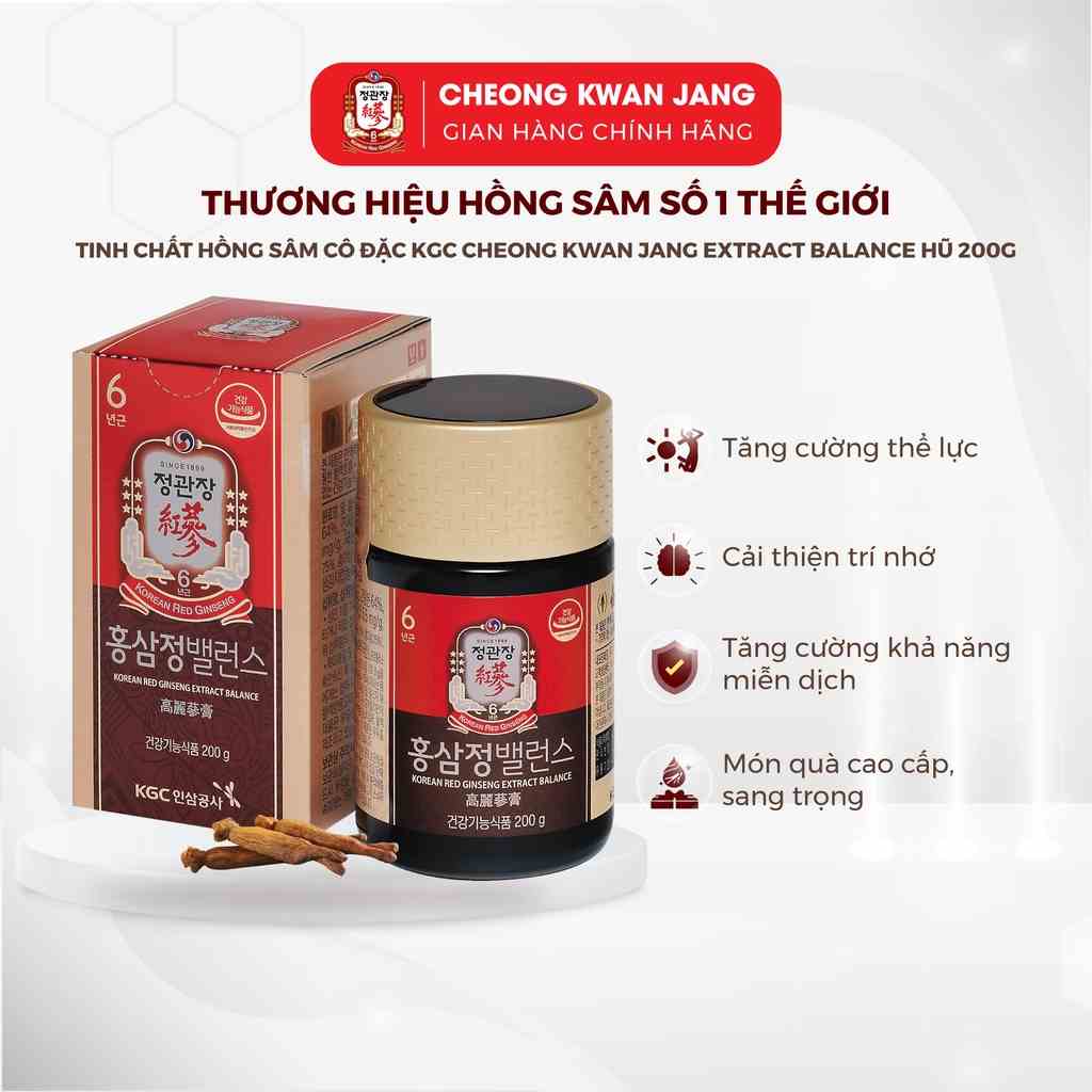 Tinh Chất Hồng Sâm Hàn Quốc Cô Đặc KGC Cheong Kwan Jang Extract Balance (Hũ 200g)