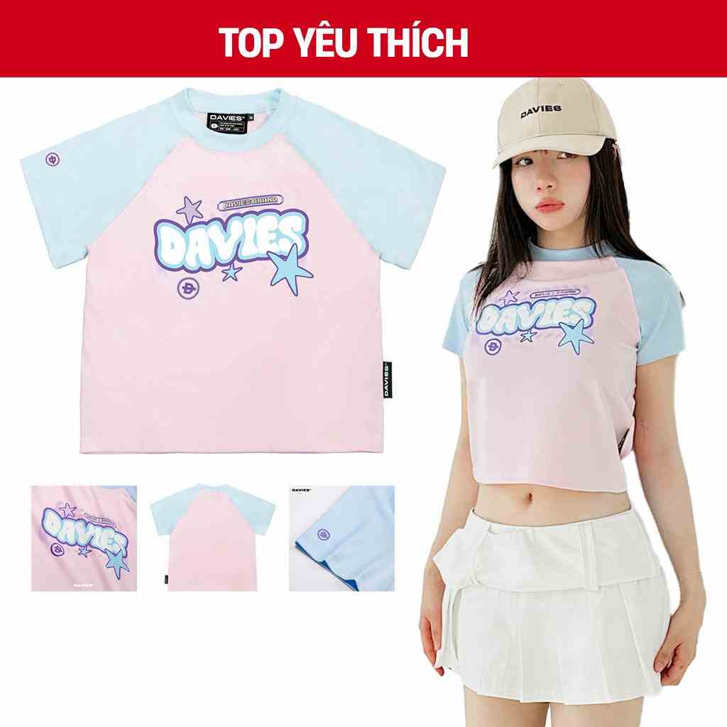 Áo thun baby tee tay ngắn nữ phối màu độc đáo Star local brand Davies | D31-T10