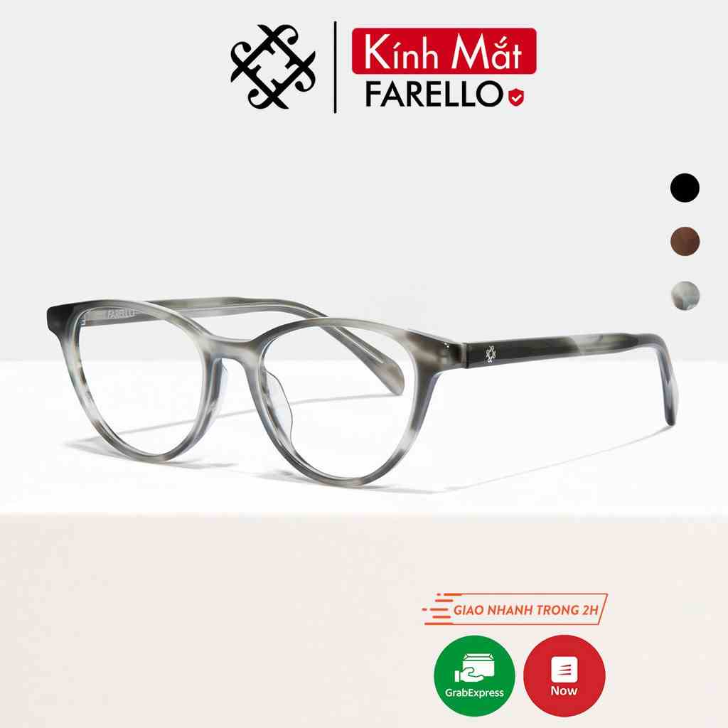 [Mã BMLTA35 giảm đến 35K đơn 99K] Gọng kính nữ cao cấp FARELLO Wind mắt mèo Acetate thiết kế tinh tế màu sắc thời trang