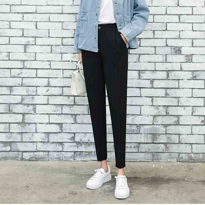 [Mã BMLTB35 giảm đến 35K đơn 99K] Quần tây dài baggy bigsize CERA-Y cạp cao unisex màu Đen / màu Trắng CRQ024