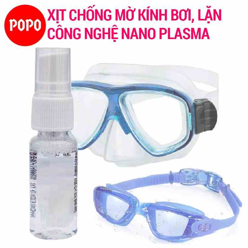 Dung dịch xịt chống mờ kính bơi lặn dung tích 20ml POPO