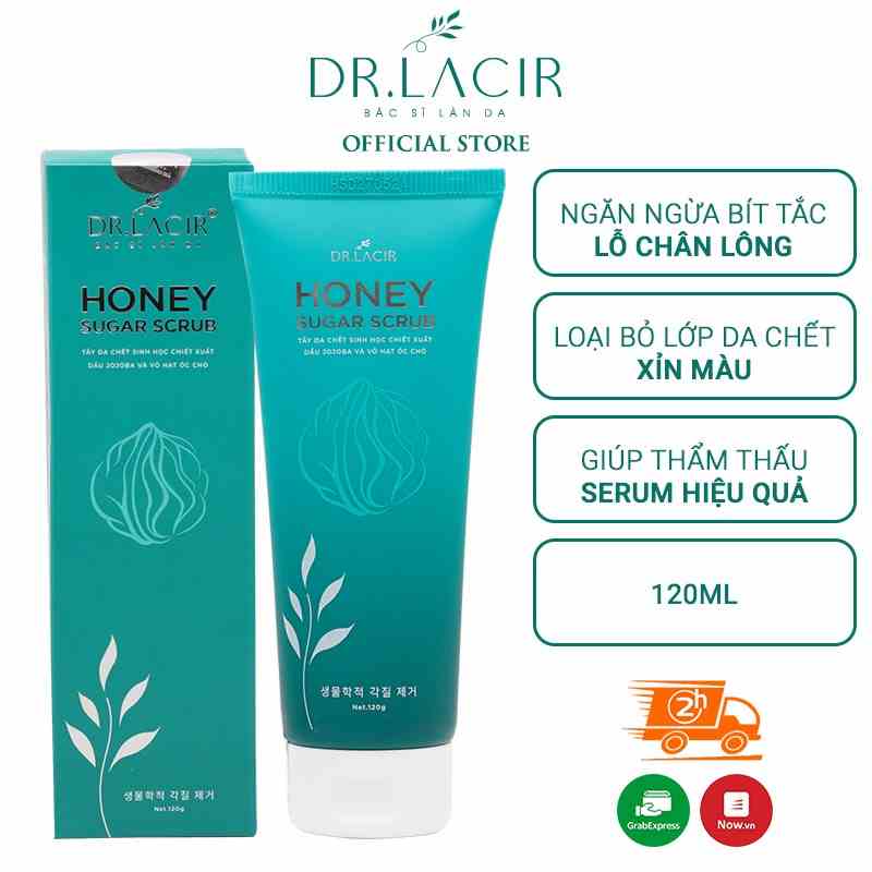 [Mã BMLTB200 giảm đến 100K đơn 499K] Tẩy Da Chết Sinh Học HONEY SUGAR SCRUB Dr Lacir 120ml DR04