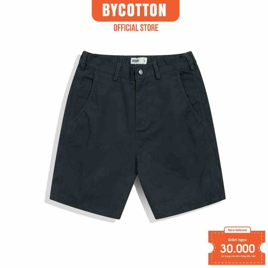 [Mã BYCO2224T giảm ngay 50K đơn 0K] Quần Short Kaki Nam Xanh Navy BY COTTON Navy Kaki Shorts