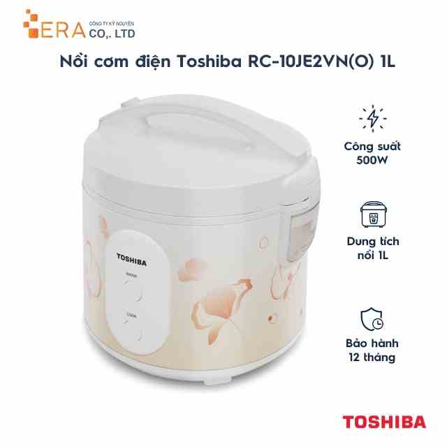 [Mã BMLTA35 giảm đến 35K đơn 99K] Nồi cơm điện Toshiba RC-10JE2VN(O) 1L